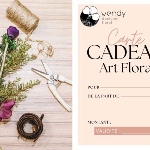 Carte cadeau art floral